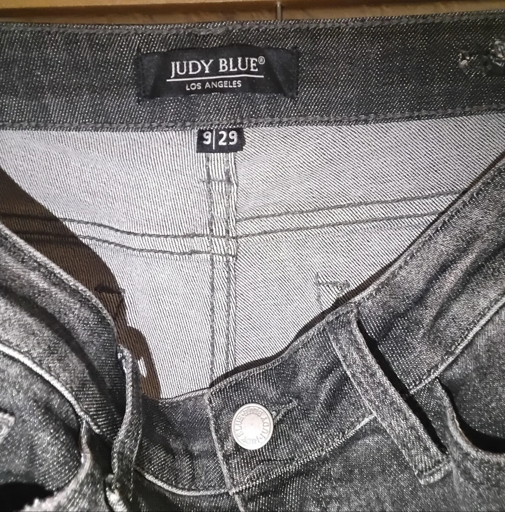 Judy Blue Womens Jeans Size 9/29 Black Distressed‎ Skinny Grunge Style Denim
